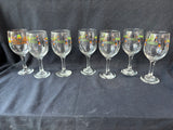 Halloween Wine Glass Lot Of 7