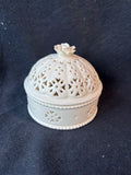 Hartley Greens & Co Leeds Pottery  Lidded Potpourri Trinket Dish