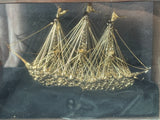 Detailed Glass Sailboat Decorative In Wood Display Box