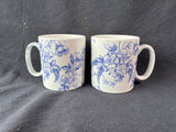 Pair Of Honeywall By Spode Williams Sonoma Mug England Blue & White Floral Cup