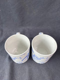 Pair Of Honeywall By Spode Williams Sonoma Mug England Blue & White Floral Cup