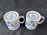 Pair Of Honeywall By Spode Williams Sonoma Mug England Blue & White Floral Cup