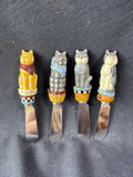 Debbie Mumm Cat Cheese Spreader Knives Set 4 By Boston Warehouse