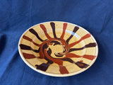 Handmade Studio Pottery Platter – Sunburst Swirl Design