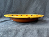 Handmade Studio Pottery Platter – Sunburst Swirl Design