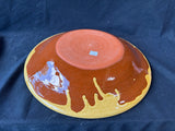 Handmade Studio Pottery Platter – Sunburst Swirl Design