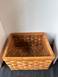 Woven Wood Chip Basket Rectangle Storage