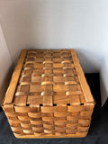 Woven Wood Chip Basket Rectangle Storage