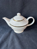Grace Teaware Gold Strips Fine Porcelain Teapot