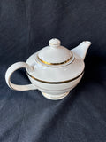 Grace Teaware Gold Strips Fine Porcelain Teapot
