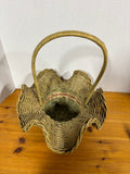 Lot of 2 Handwoven Wicker Baskets