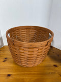 Longaberger 1989 Large Corn Basket with Cut Out Handles