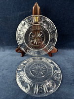 Pair Of Waterford Crystal Millenium Collection Toast to 2000 Plates