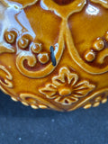 Pair Of Brown Ceramic Decorative Accent Balls
