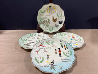 World Market 12 Days Of Christmas Set Of Four Stoneware Plates With Original Box