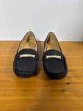 Naturalizer Womens Size 8.5M Gadget Closed Toe Loafers Black Snake Embossed (B)*Read Description*