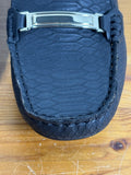 Naturalizer Womens Size 8.5M Gadget Closed Toe Loafers Black Snake Embossed (B)*Read Description*