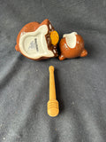 World Market Bear Honey Jar W/Wooden Dipper