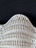 Talbots Woven Seashell Shoulder Bag - White with Gold Chain *Read Description*