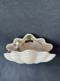 Talbots Woven Seashell Shoulder Bag - White with Gold Chain *Read Description*