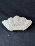 Talbots Woven Seashell Shoulder Bag - White with Gold Chain *Read Description*