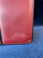 Red Leather Double Compartment Bag