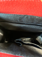 Red Leather Double Compartment Bag