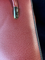Red Leather Double Compartment Bag