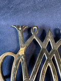 Virginia Metalcrafters Brass Trivet CW10-11 William & Mary Cypher (A) *Read Description*