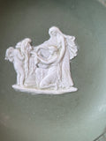 Wedgwood Jasperware Sage Green Ashtray Trinket Dish England Vintage LP