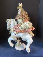 Porcelain Musical Doll Horse Carousel