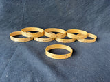Set Of 8 Wooden Shaker Band Napkin Rings