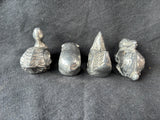 Set Of 4 Silver Toned Metal Farm Animal Napkin Rings (2 Sets Available, Priced Individually)