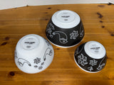 Pyrex Charm Birds of a Feather Mixing Bowl Set of Three