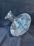 Crystal Cut Glass Decanter Bottle Side Standing Diamond Style *Read Description*