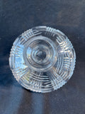 Crystal Cut Glass Decanter Bottle Side Standing Diamond Style *Read Description*