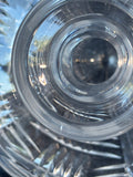 Crystal Cut Glass Decanter Bottle Side Standing Diamond Style *Read Description*