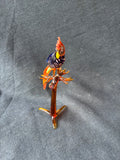 Murano Style Hand Blown Art Glass Cockatoo Parrot Bird Figurine