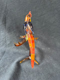 Murano Style Hand Blown Art Glass Cockatoo Parrot Bird Figurine