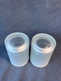 Two's Company Frosted Candleholders w/ Etched Silhouettes