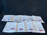 Set Of 9 Williams Sonoma American Flag Cloth Napkins