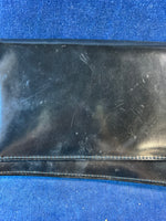 Nine West Patent Black Faux Shiny Leather Strap Snap Closure Purse *Read Description*