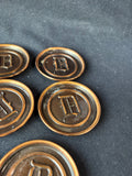 Hyde Park Set Of 8 Cooper Tone Coasters Monogrammed “D”