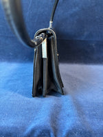 Nine West Patent Black Faux Shiny Leather Strap Snap Closure Purse *Read Description*