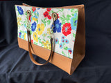 Anne Klein Floral Lion Logo Shoulder Tote Bag