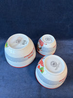 Set Of 3 Fitz And Floyd Snowmen Nesting Bowls
