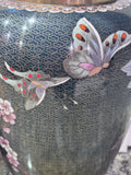 Pair of Large Cloisonné Vases with Wooden Bases