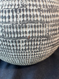 Frasier-Style Textured Ceramic Vase W/Potpourri Filler  – Pottery Barn Inspired – Slate Gray