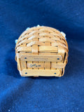 Longaberger 1999 Oregano Booking Basket Yellow Blue Roses Trellis Liner