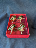 Set Of 4 Lenox Holly Napkin Rings (A)